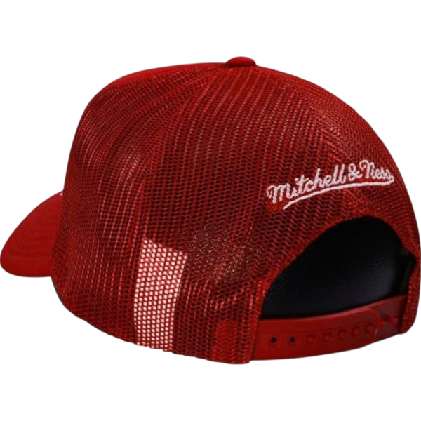 Gorra Mitchell & Ness Chicago Bulls Malla Trasera Rojo