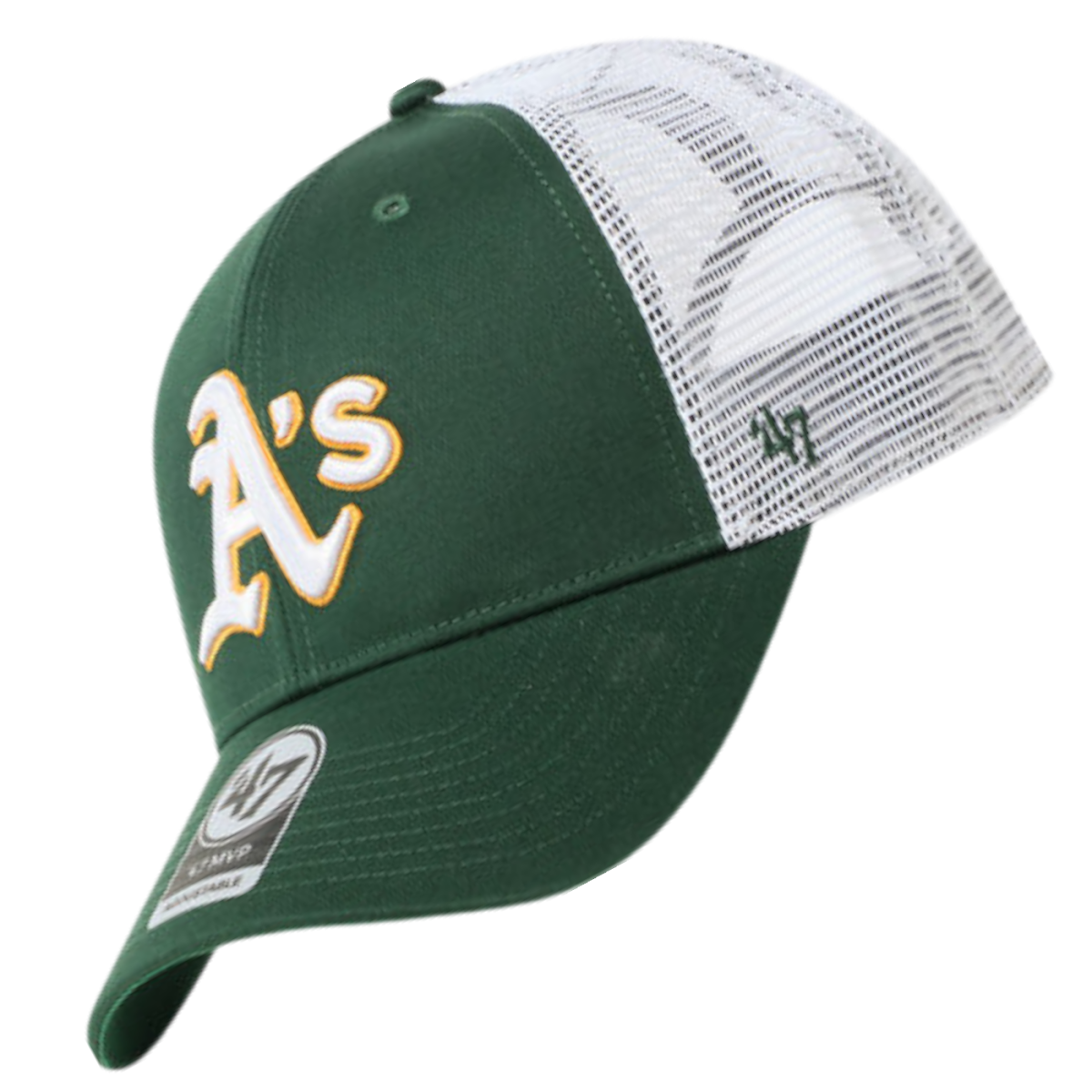 Gorra 47 Brand Oakland Athletics con Malla Logo Blanco Verde