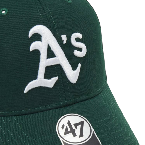 Gorra 47 Brand Oakland Athletics Verde Logo Blanco