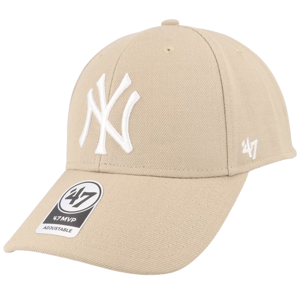 Gorra 47 Brand New York Yankees MVP Khaki Logo Blanco