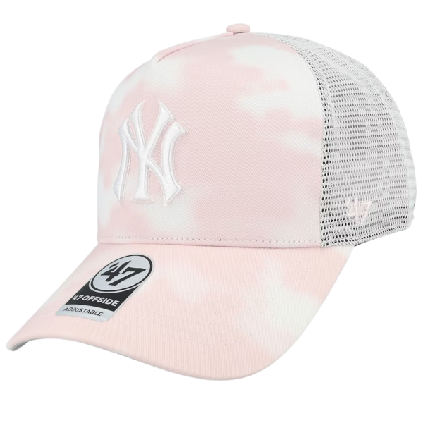 Gorra 47 Brand New York Yankees OffSide con Malla Rosa Claro