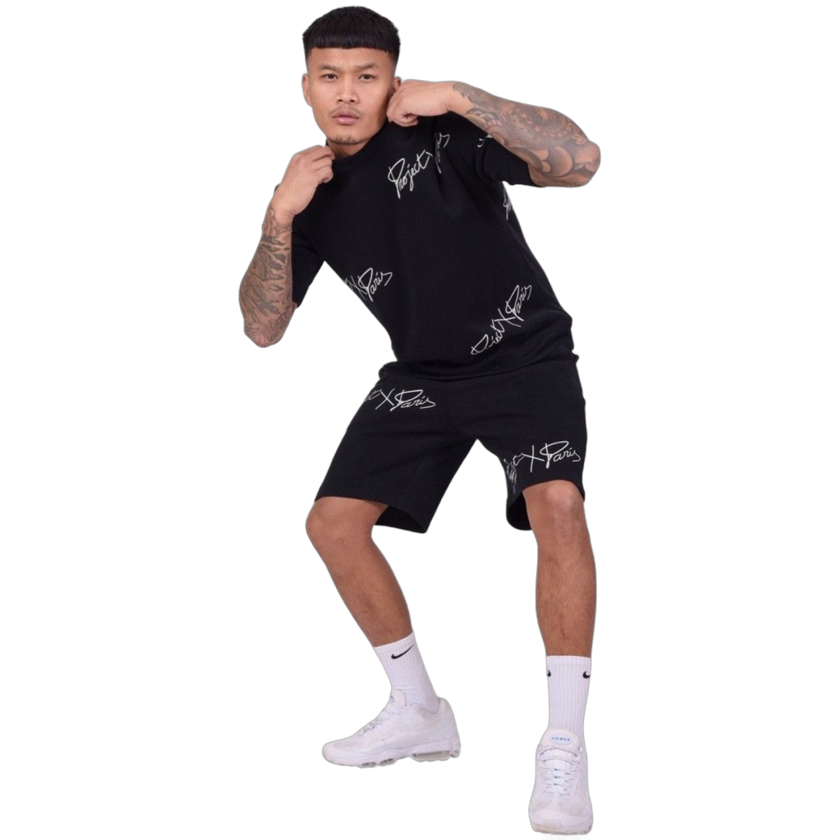 Pantalon Project X Paris con Logotipo Estampado Negro Project X Paris | Short  - Estilo urbano premium 2