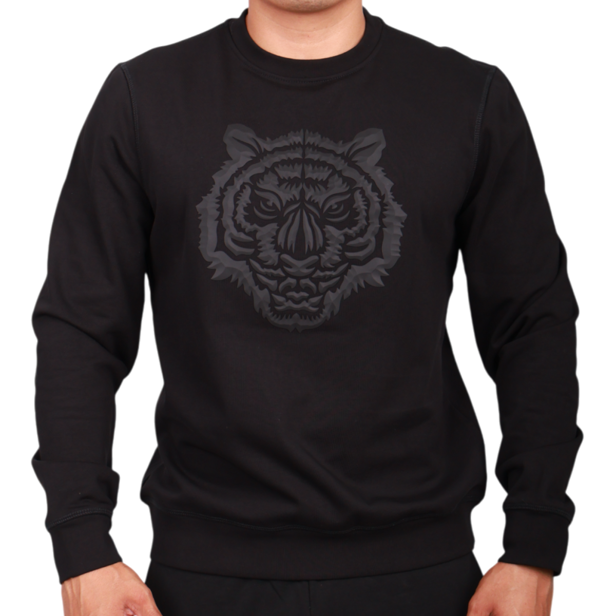 Sudadera Antony Morato Tigre Estampado Algodon Sostenible Hombre Negro