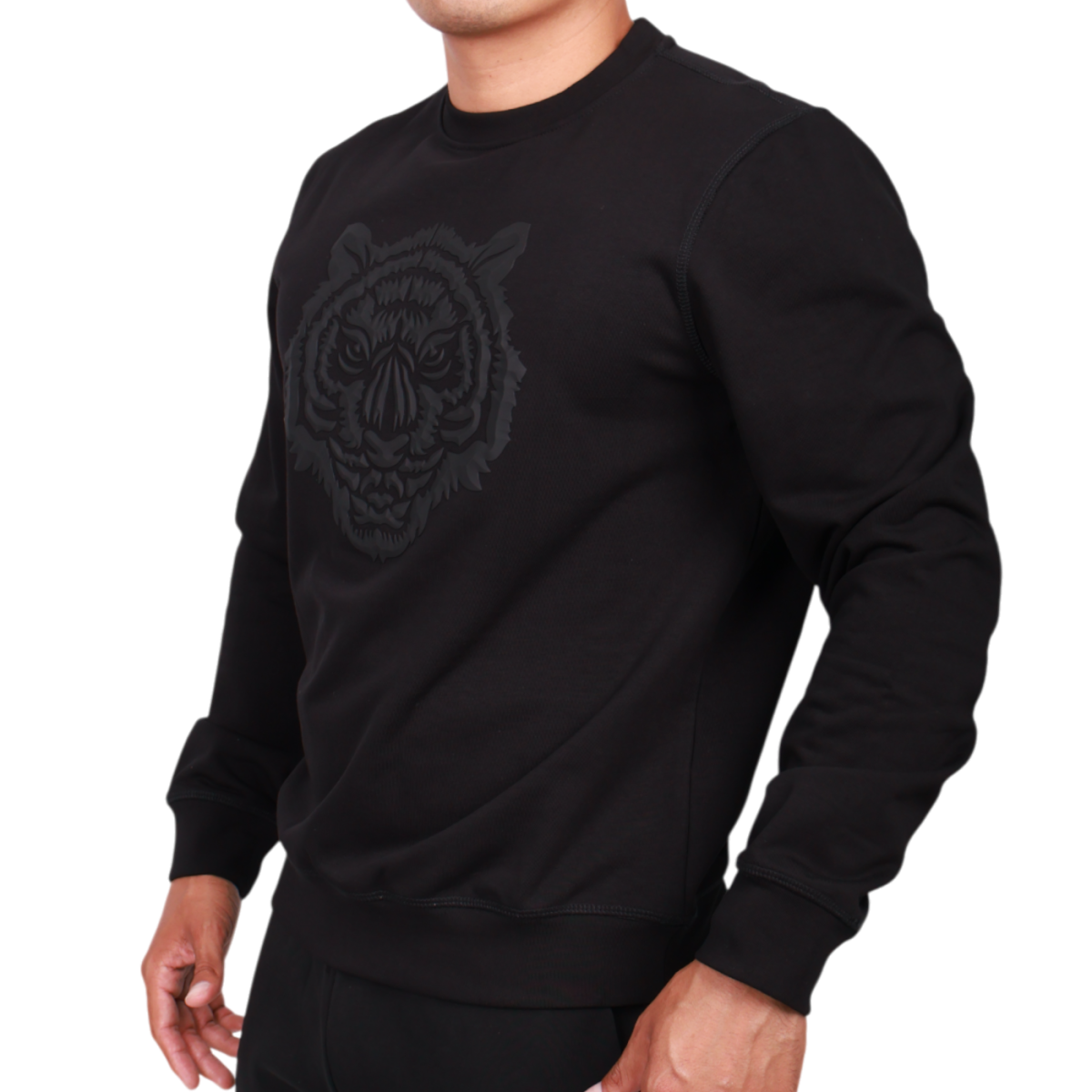 Sudadera Antony Morato Tigre Estampado Algodon Sostenible Hombre Negro 2