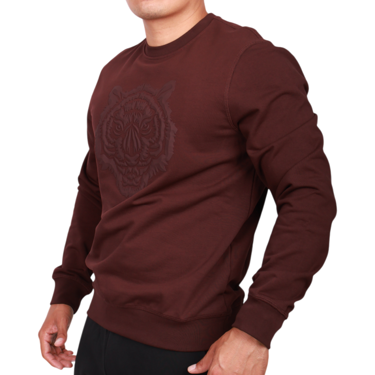 Sudadera Antony Morato Tigre Estampado Algodon Sostenible Hombre Burdeos 2