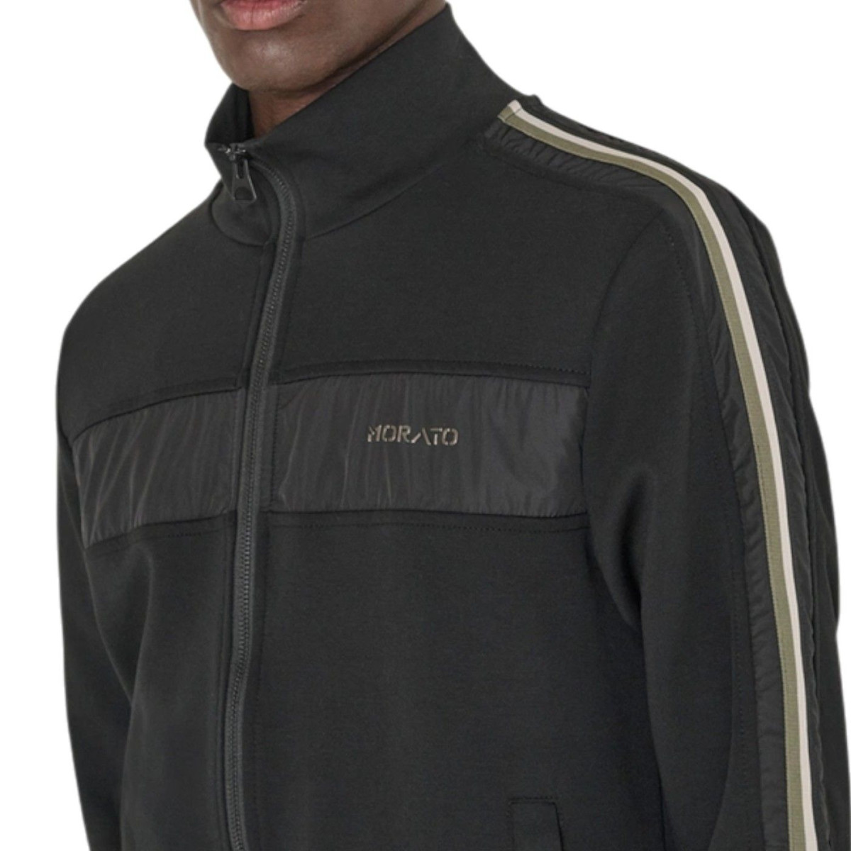 Sudadera Antony Morato con Banda Brazo lateral Algodon Hombre Negro 2