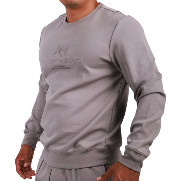 Sudadera Antony Morato Cuello Redondo Logo Estampado Hombre Gris Claro