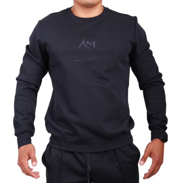 Sudadera Antony Morato Cuello Redondo Logo Estampado Hombre Marino