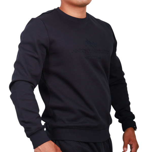 Sudadera Antony Morato Cuello Redondo Logo Estampado Hombre Marino