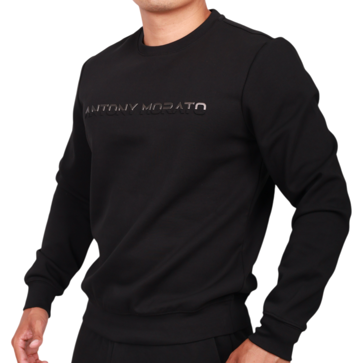 Sudadera Antony Morato Slim Fit mezcla Algodon con Logo Hombre Negro 2