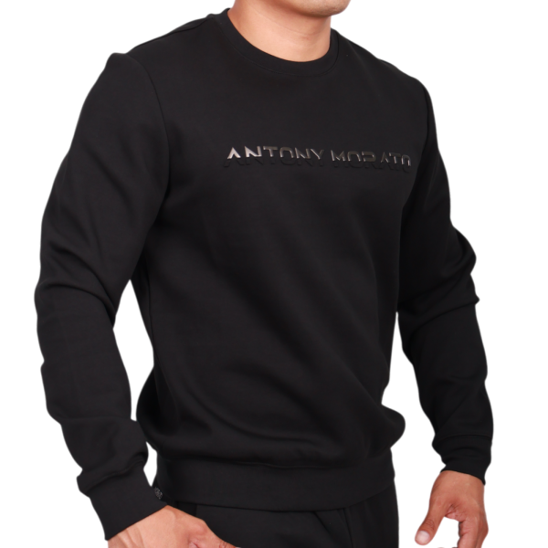 Sudadera Antony Morato Slim Fit mezcla Algodon con Logo Hombre Negro