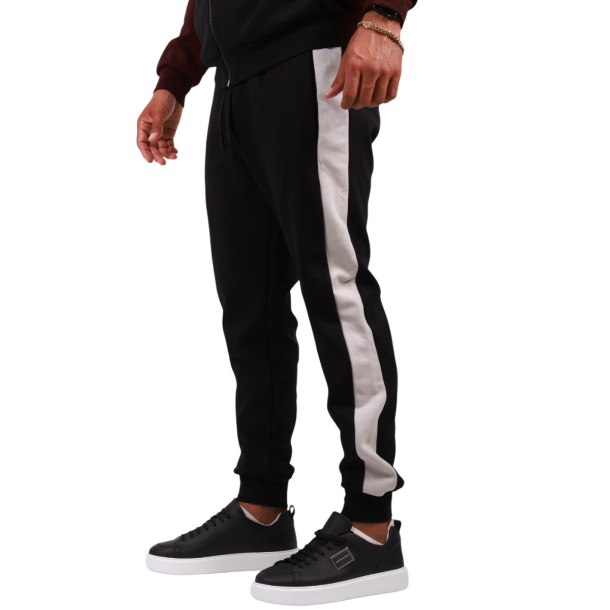 Pantalon Antony Morato Regular Fit con Bandas Hombre Negro 2