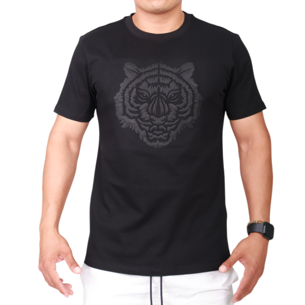 Camiseta Antony Morato Punto Algodon Tigre Estampado Hombre Negro