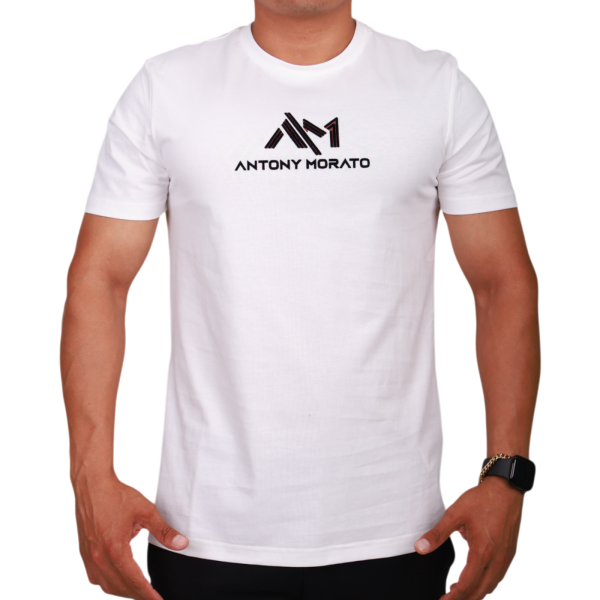 Camiseta Antony Morato Logo New 3D Punto de Algodon Hombre Blanco
