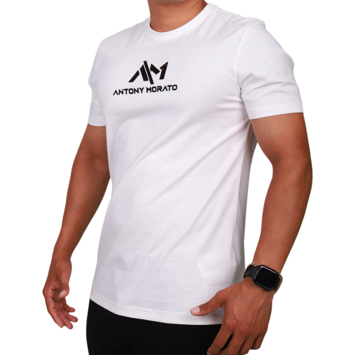 Camiseta Antony Morato Logo New 3D Punto de Algodon Hombre Blanco 2