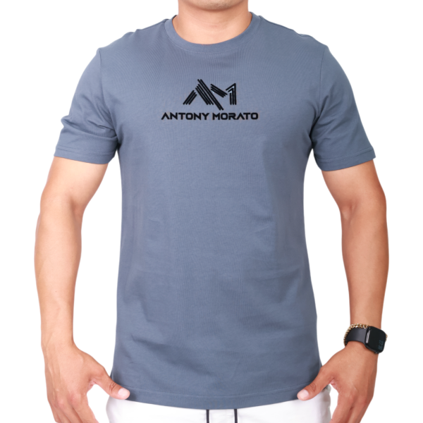 Camiseta Antony Morato Logo New 3D Punto de Algodon Hombre Gris