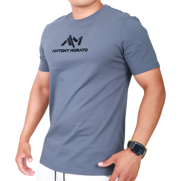 Camiseta Antony Morato Logo New 3D Punto de Algodon Hombre Gris