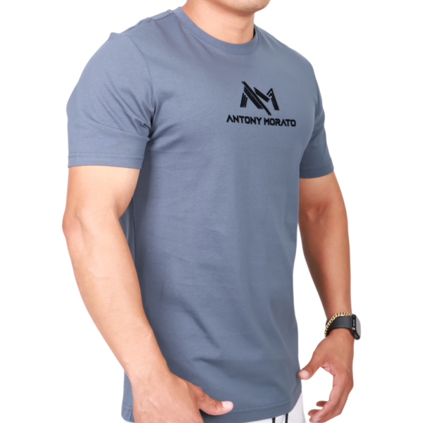 Camiseta Antony Morato Logo New 3D Punto de Algodon Hombre Gris