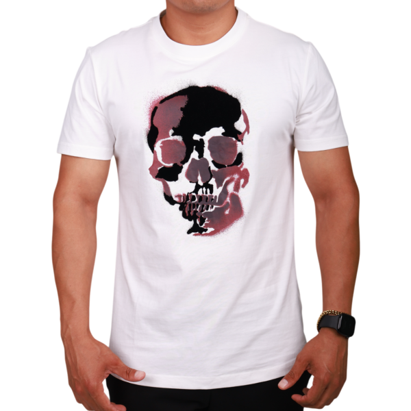Camiseta Antony Morato Regular Fit Calavaera Multicolor Hombre Blanco