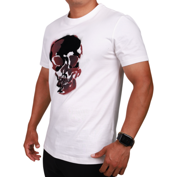 Camiseta Antony Morato Regular Fit Calavaera Multicolor Hombre Blanco