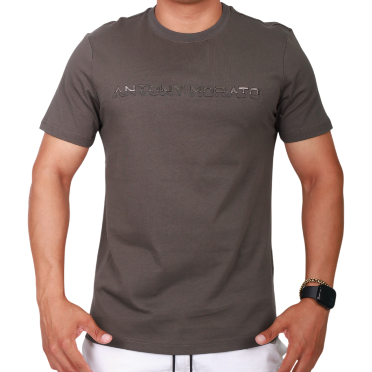 Camiseta Antony Morato Logo Estampado Laminado Hombre Verde