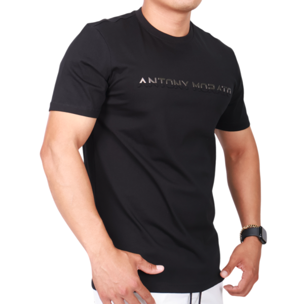 Camiseta Antony Morato Logo Estampado Laminado Hombre Negro