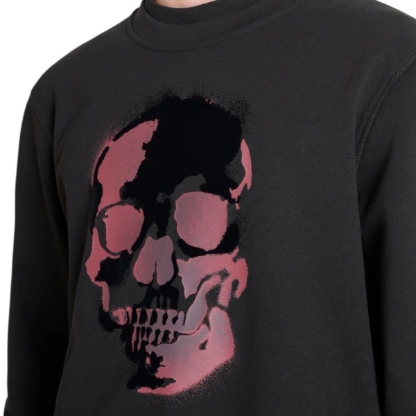 Sudadera Antony Morato de Algodon Sostenible Estampado Calavera Negro