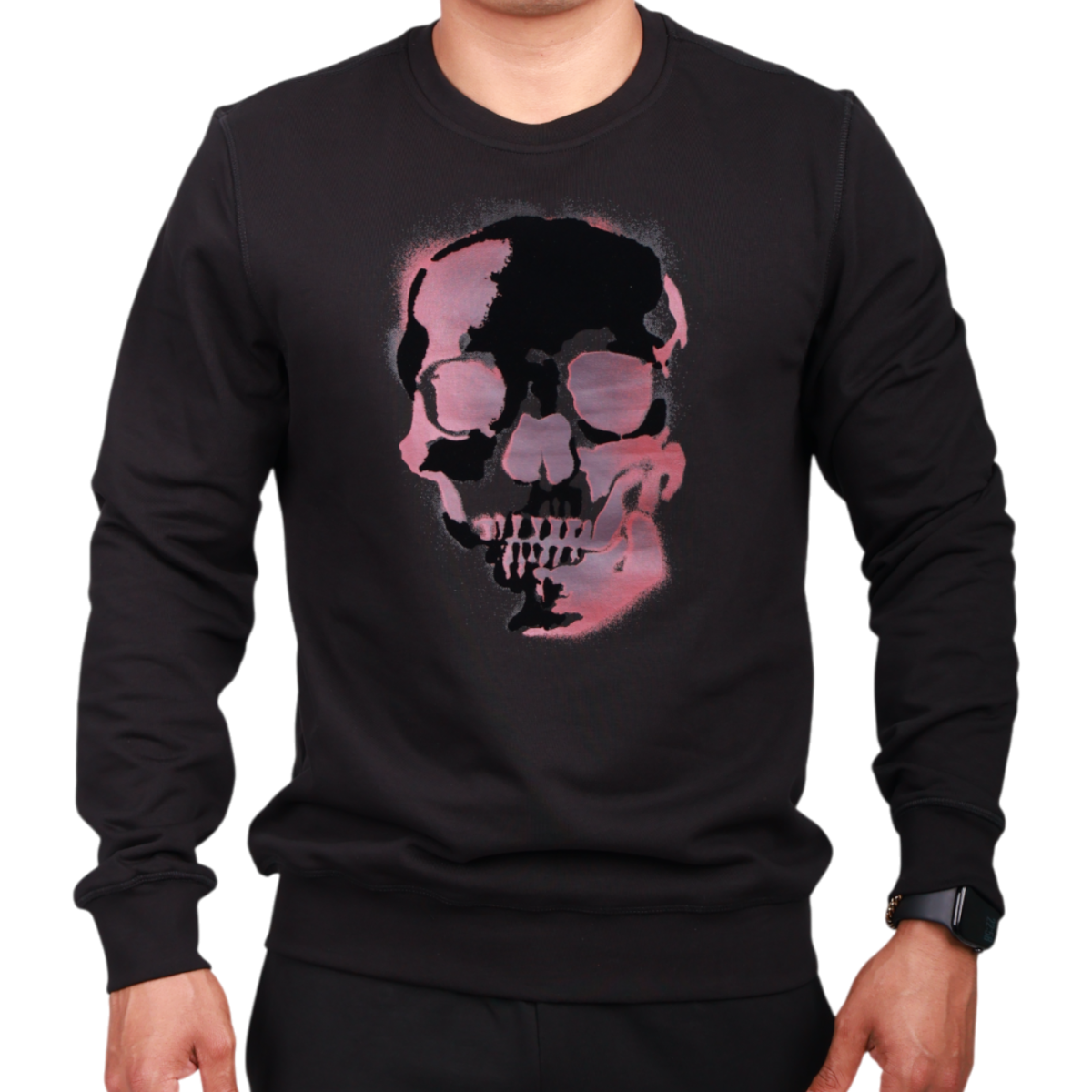 Sudadera Antony Morato de Algodon Sostenible Estampado Calavera Negro