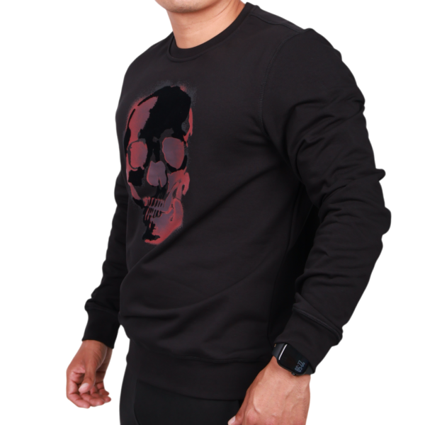 Sudadera Antony Morato de Algodon Sostenible Estampado Calavera Negro