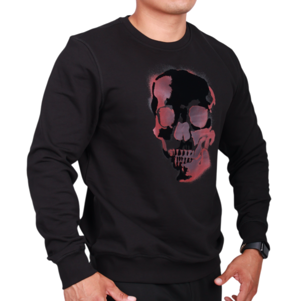 Sudadera Antony Morato de Algodon Sostenible Estampado Calavera Negro