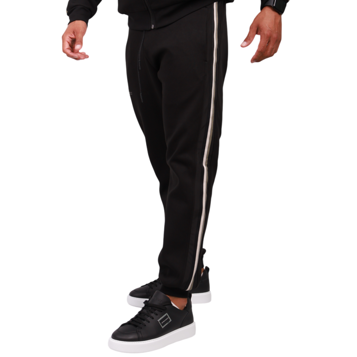 Pantalon Antony Morato con Bandas Mezcla Algodon Hombre Negro 2