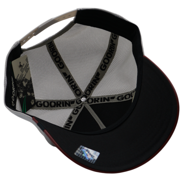 Gorra Goorin Bros León Empire Courtside Burdeos y Blanca