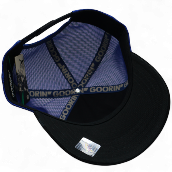 Gorra Goorin Bros Perro Pitbull Flex Azul y Negra