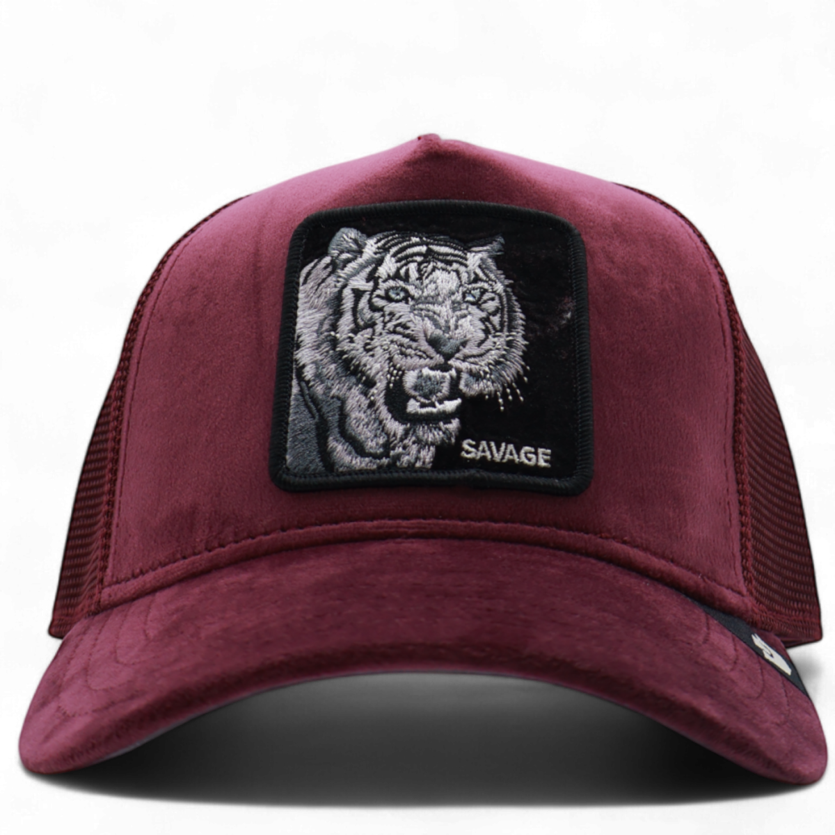 Gorra Goorin Bros Tigre Savage Tiger Velour Burdeos 2