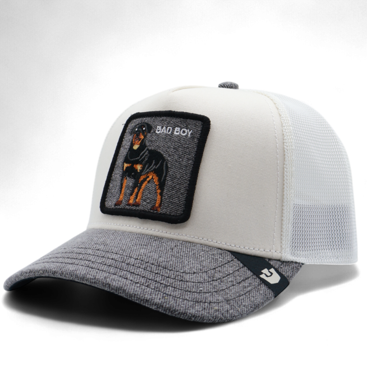 Gorra Goorin Bros Perro Bad Boy Blanco y Gris