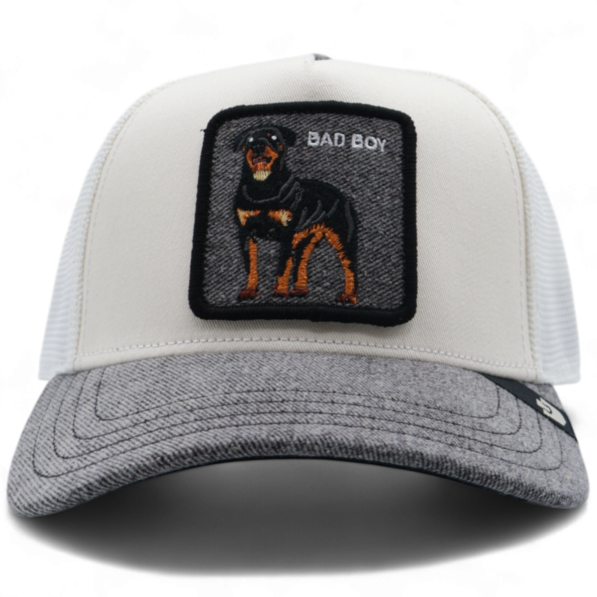 Gorra Goorin Bros Perro Bad Boy Blanco y Gris 2