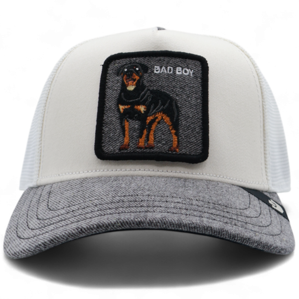 Gorra Goorin Bros Perro Bad Boy Blanco y Gris