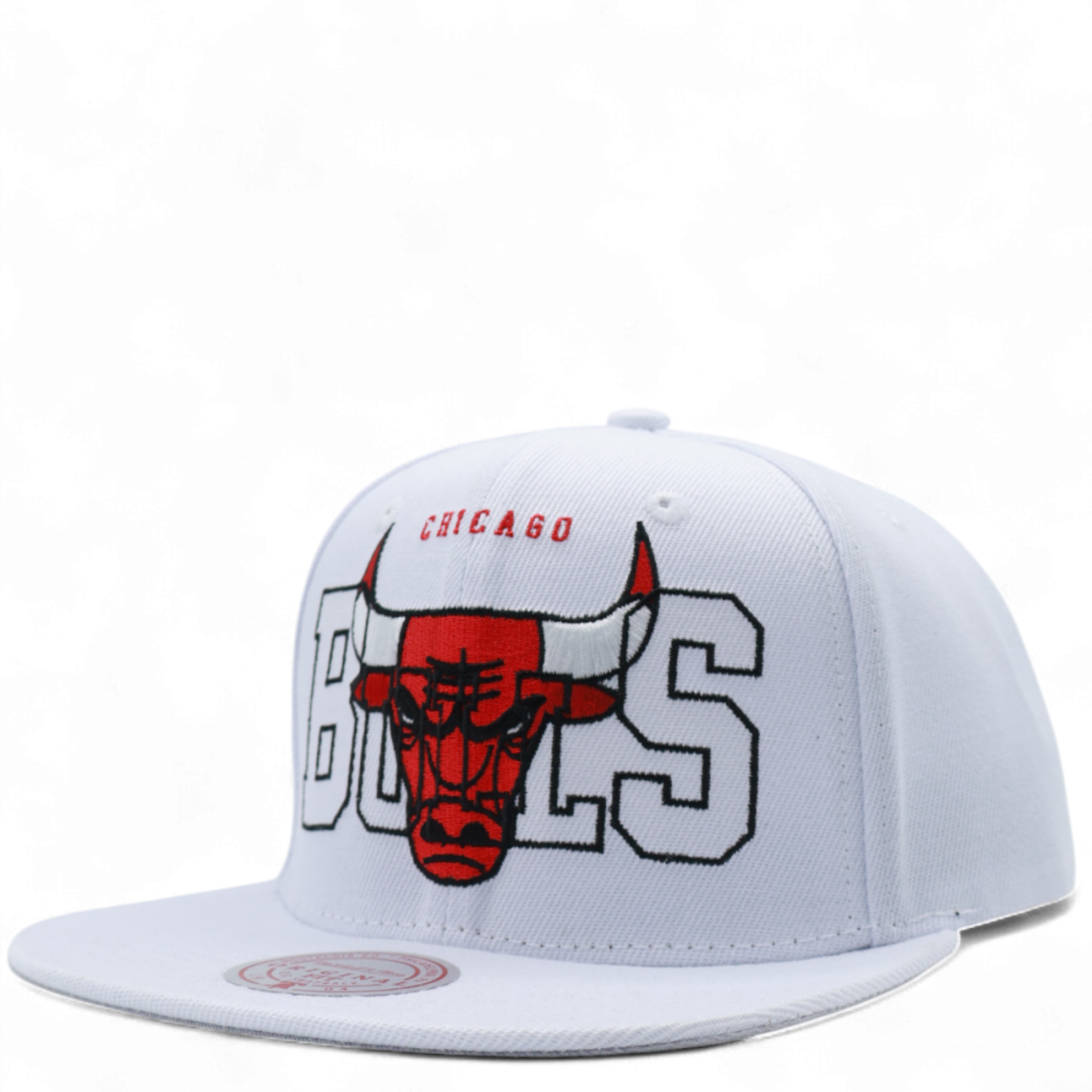 Gorra Mitchell & Ness Chicago Bull Logo Visera Blanco