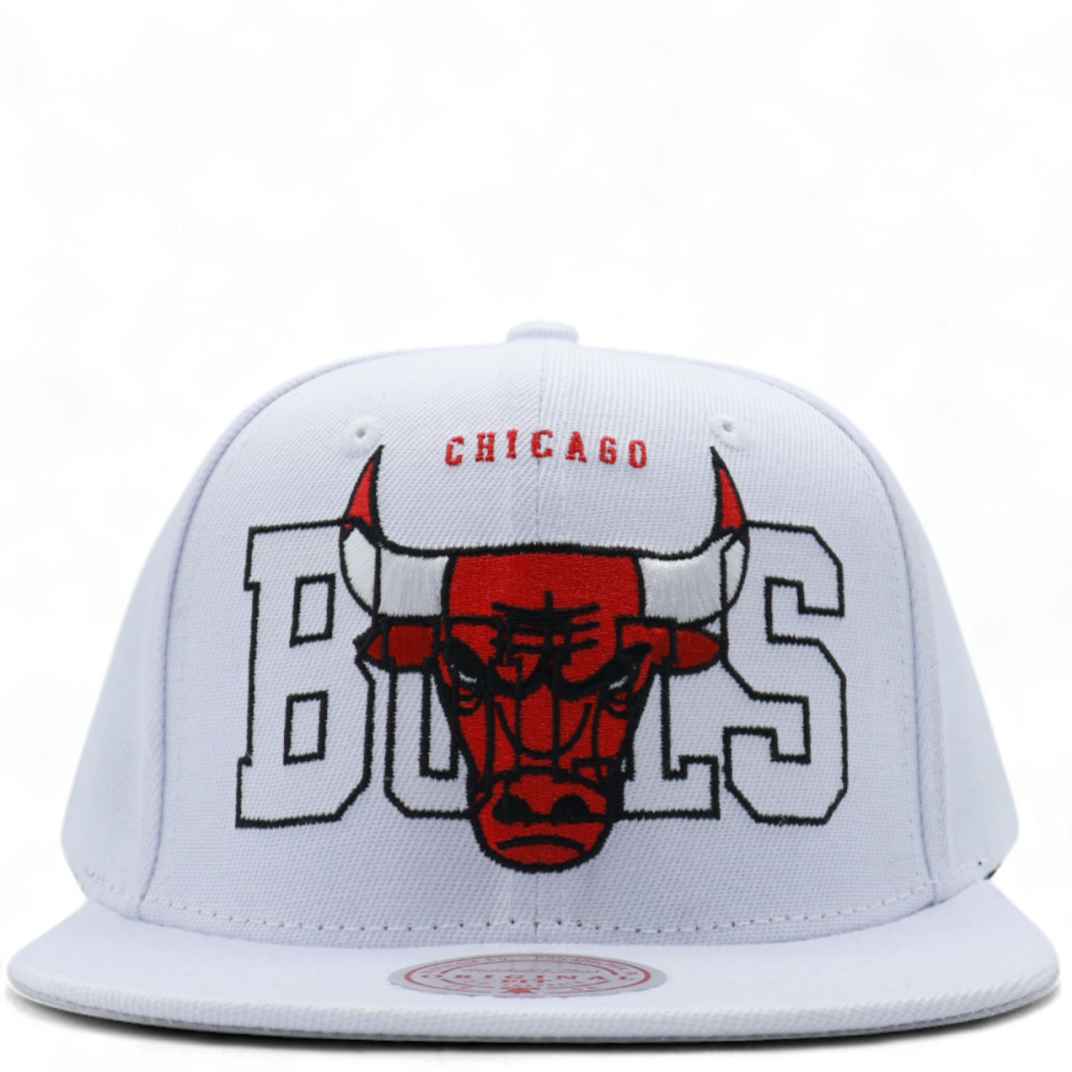 Gorra Mitchell & Ness Chicago Bull Logo Visera Blanco 2