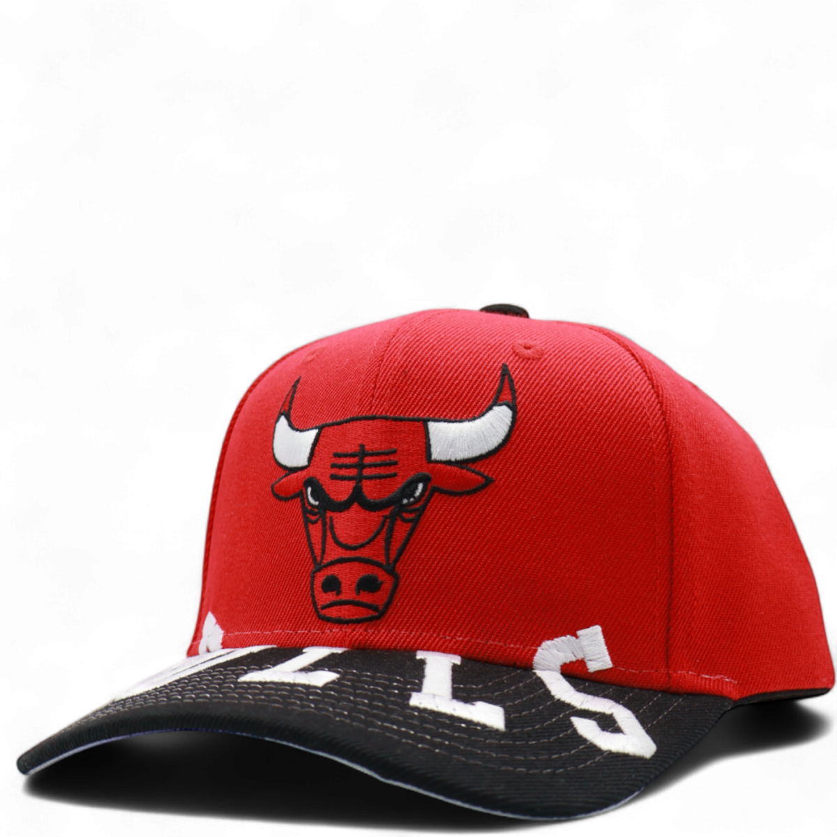 Gorra Mitchell & Ness Chicago Bull Logo Visera Rojo