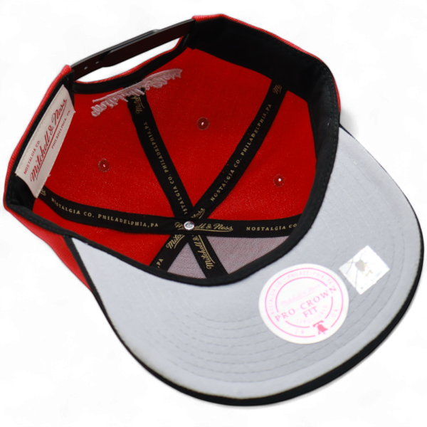 Gorra Mitchell & Ness Chicago Bull Logo Visera Rojo