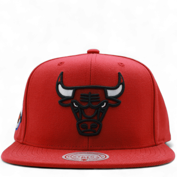 Gorra Mitchell & Ness Chicago Bull Parche Conference Rojo