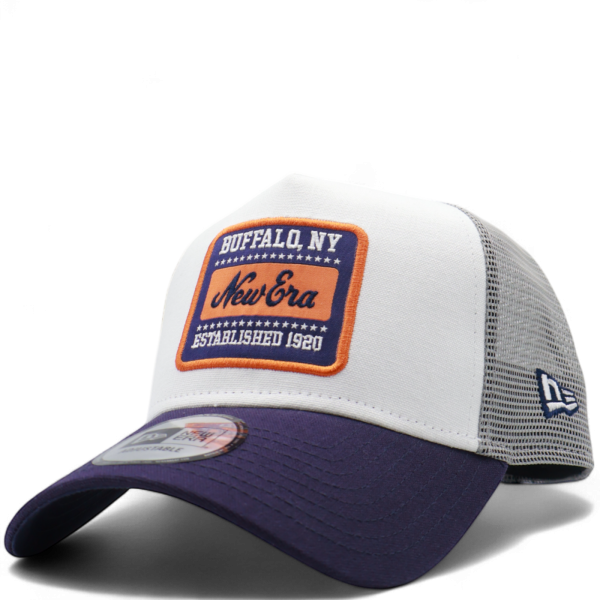Gorra New Era New Era Patch Lona de algodón blanco 9FORTY A