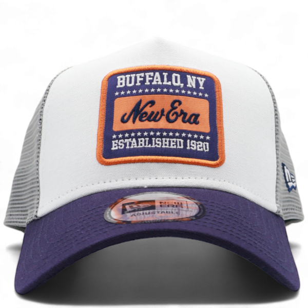 Gorra New Era New Era Patch Lona de algodón blanco 9FORTY A