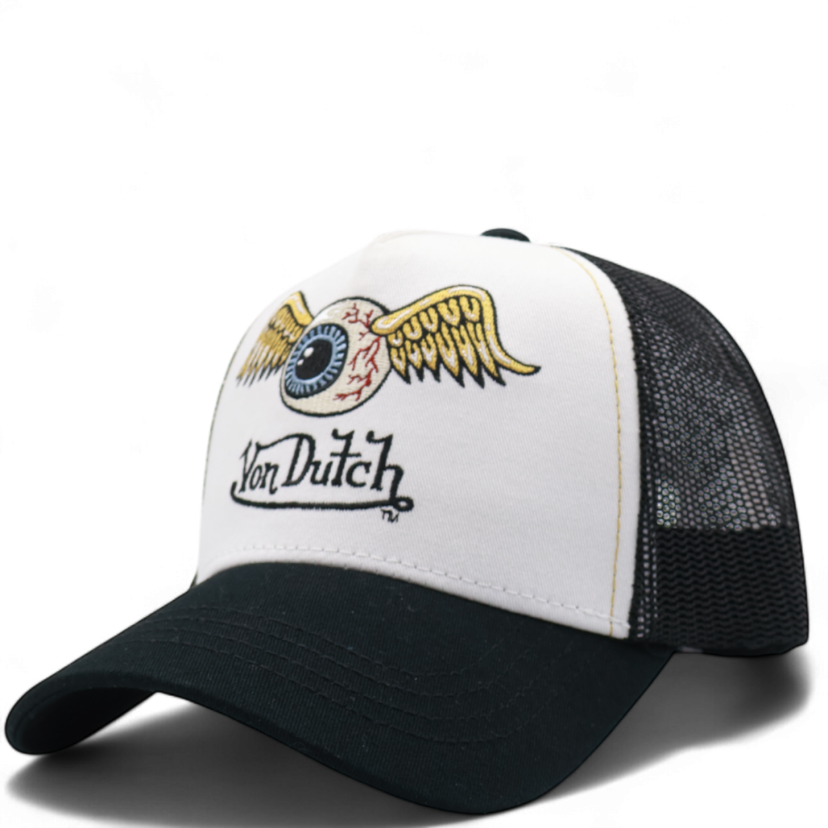 Gorra Von Dutch Curva Ajustable Eye Art Blanco