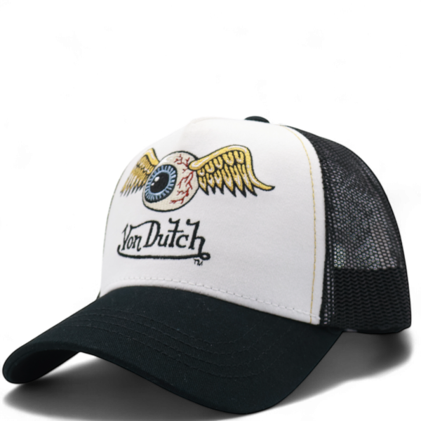 Gorra Von Dutch Curva Ajustable Eye Art Blanco