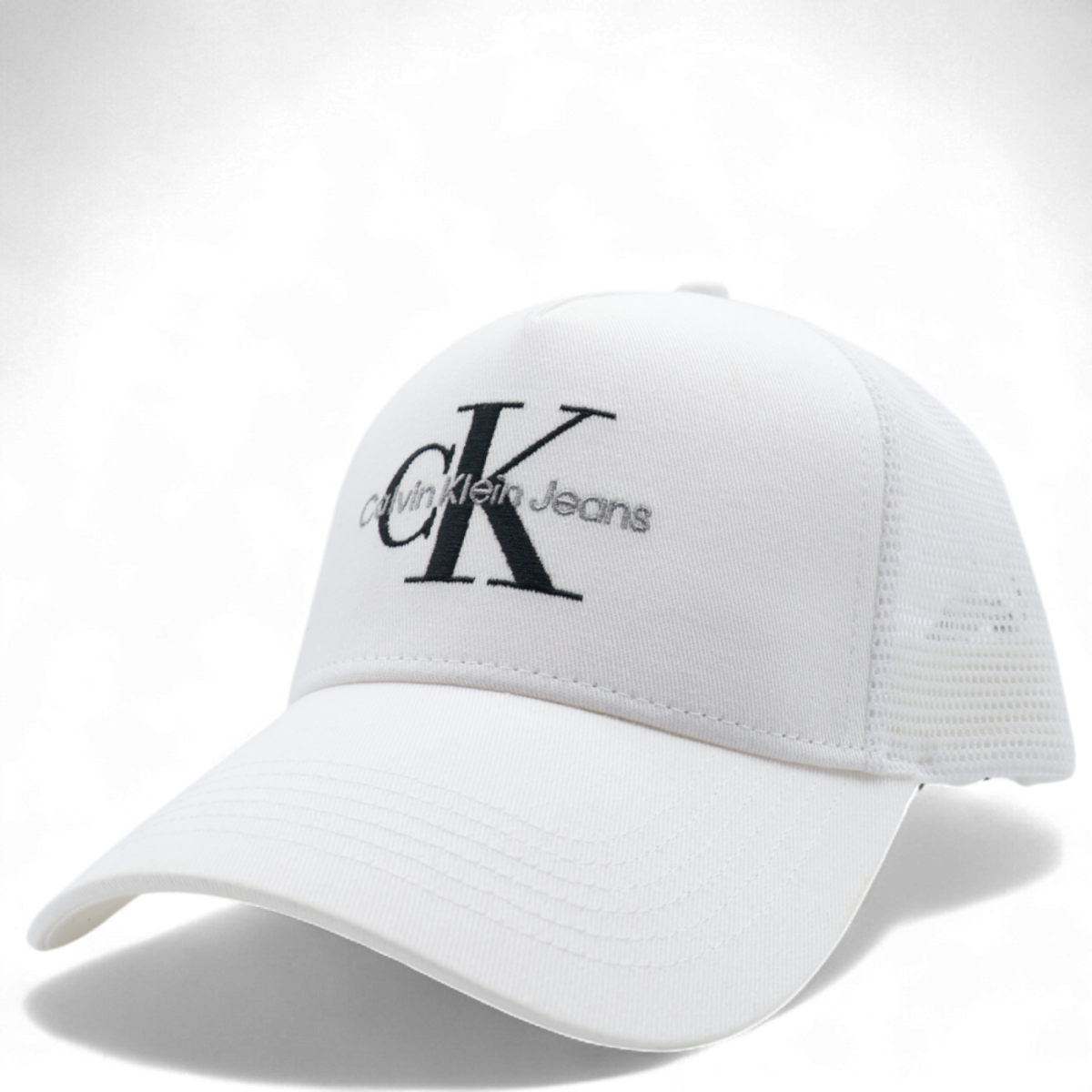 Gorra Calvin Klein Monologo Jeans Blanco