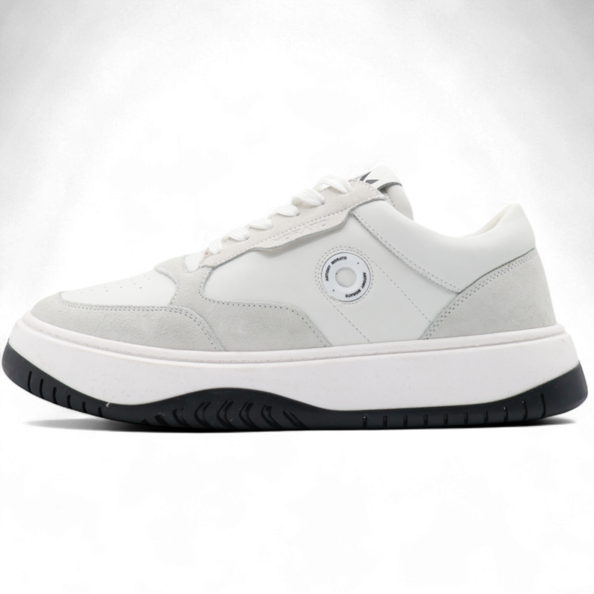 Zapatillas Antony Morato Skinny Blanco y Gris con logo Redon