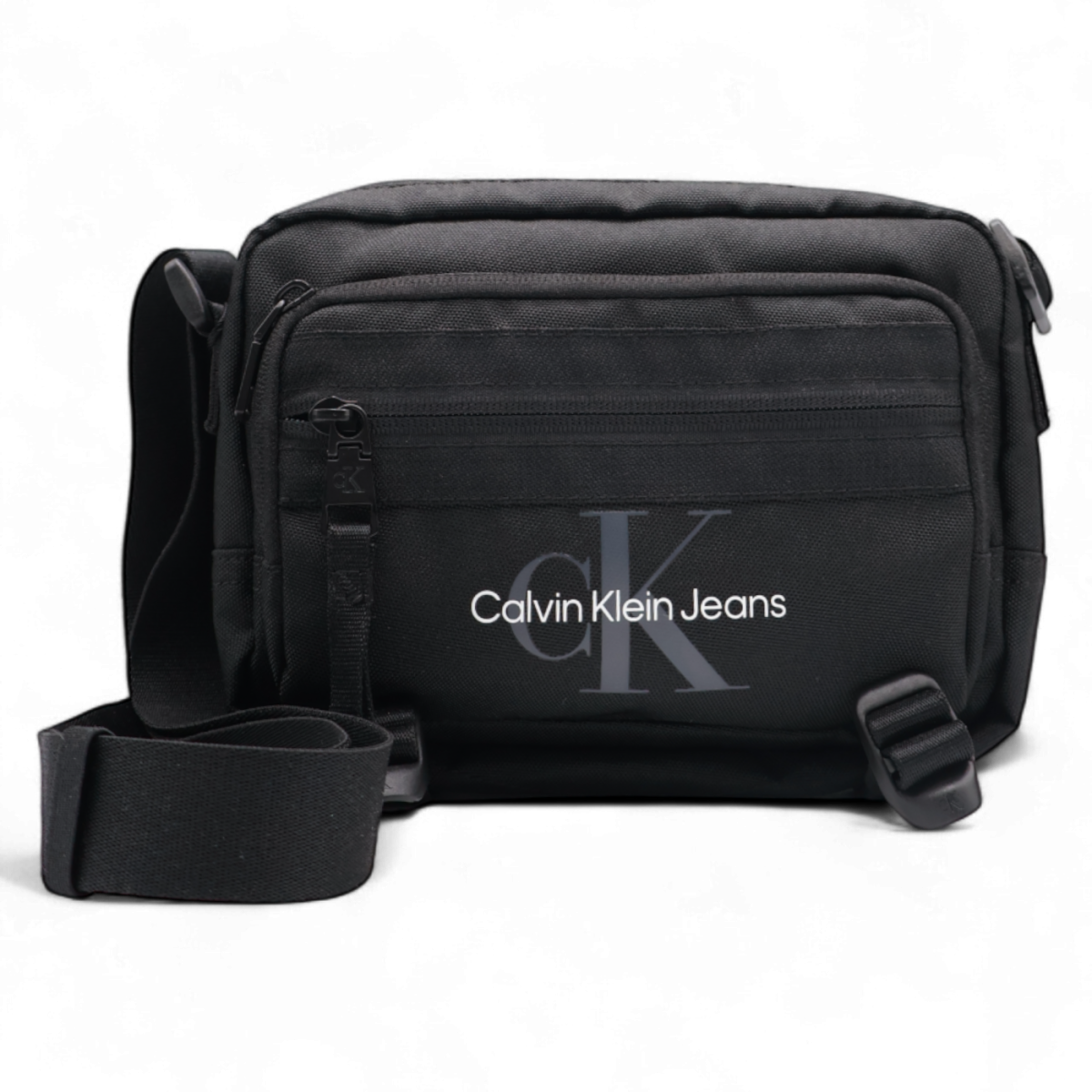 Bandolera Calvin Klein Con Bolsillo delantero y Logo Negro