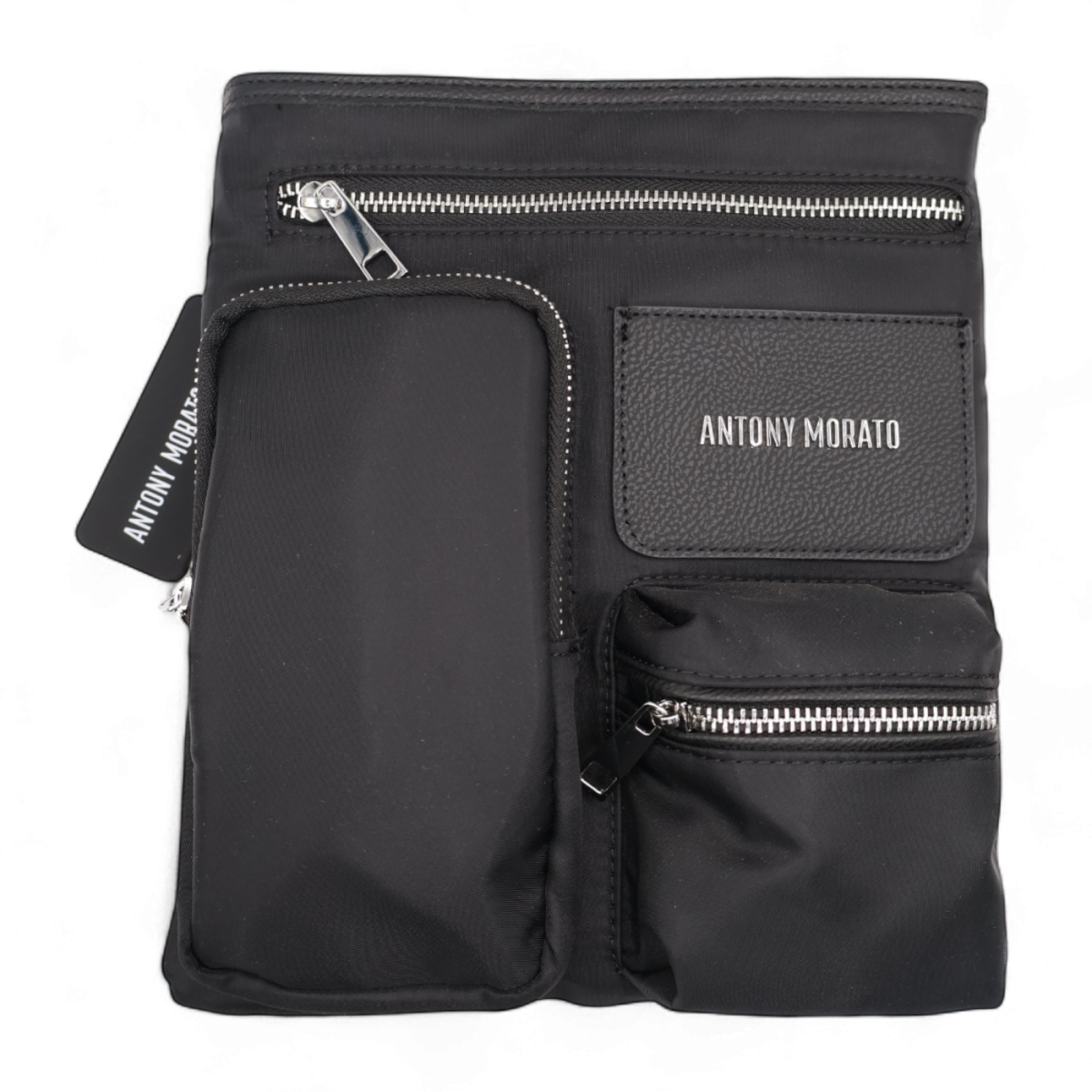 Bandolera Antony Morato Piel Sintetica y Nylon Leather Negro